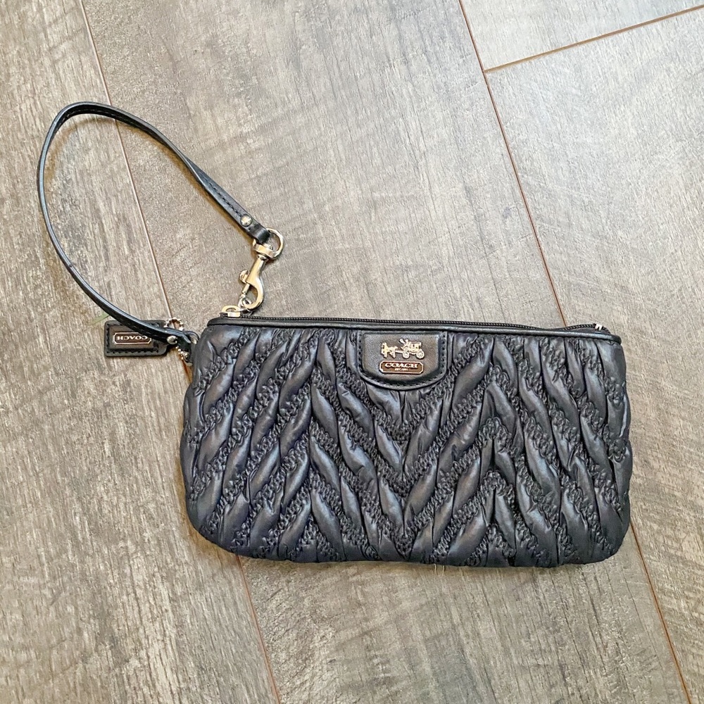 Coach Black Wristlet Bag